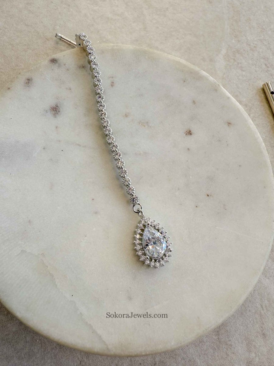 Small Drop Diamante Tikka - SOKORA JEWELSSmall Drop Diamante Tikka