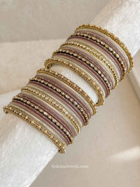 Small Dusky Multishade Bangle set - Browns - SOKORA JEWELSSmall Dusky Multishade Bangle set - BrownsBANGLES