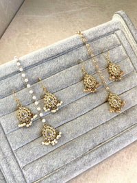Small Earring and Tikka set - 2 Colours - SOKORA JEWELSSmall Earring and Tikka set - 2 Colours