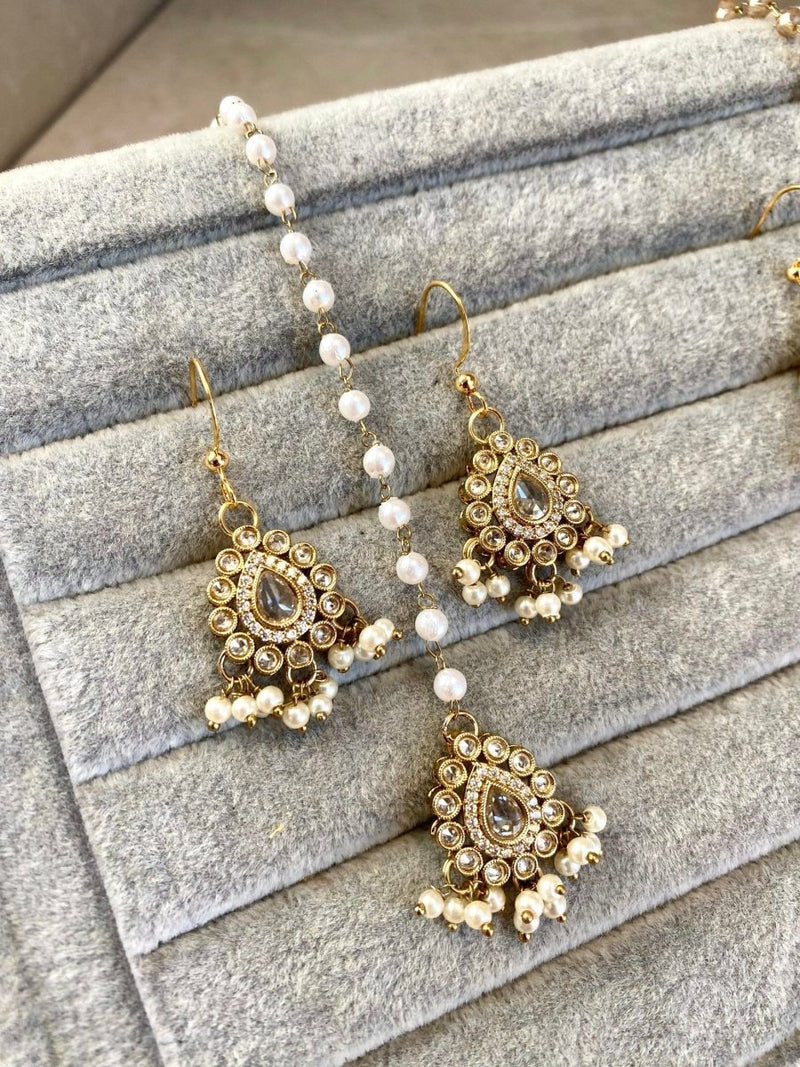 Small Earring and Tikka set - 2 Colours - SOKORA JEWELSSmall Earring and Tikka set - 2 Colours