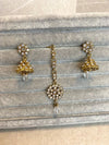 Small Earring & Tikka Set - Clear - SOKORA JEWELSSmall Earring & Tikka Set - Clear