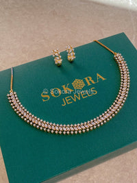 Small Elegant Diamante Set - Gold/Clear - SOKORA JEWELSSmall Elegant Diamante Set - Gold/ClearNECKLACE SETS