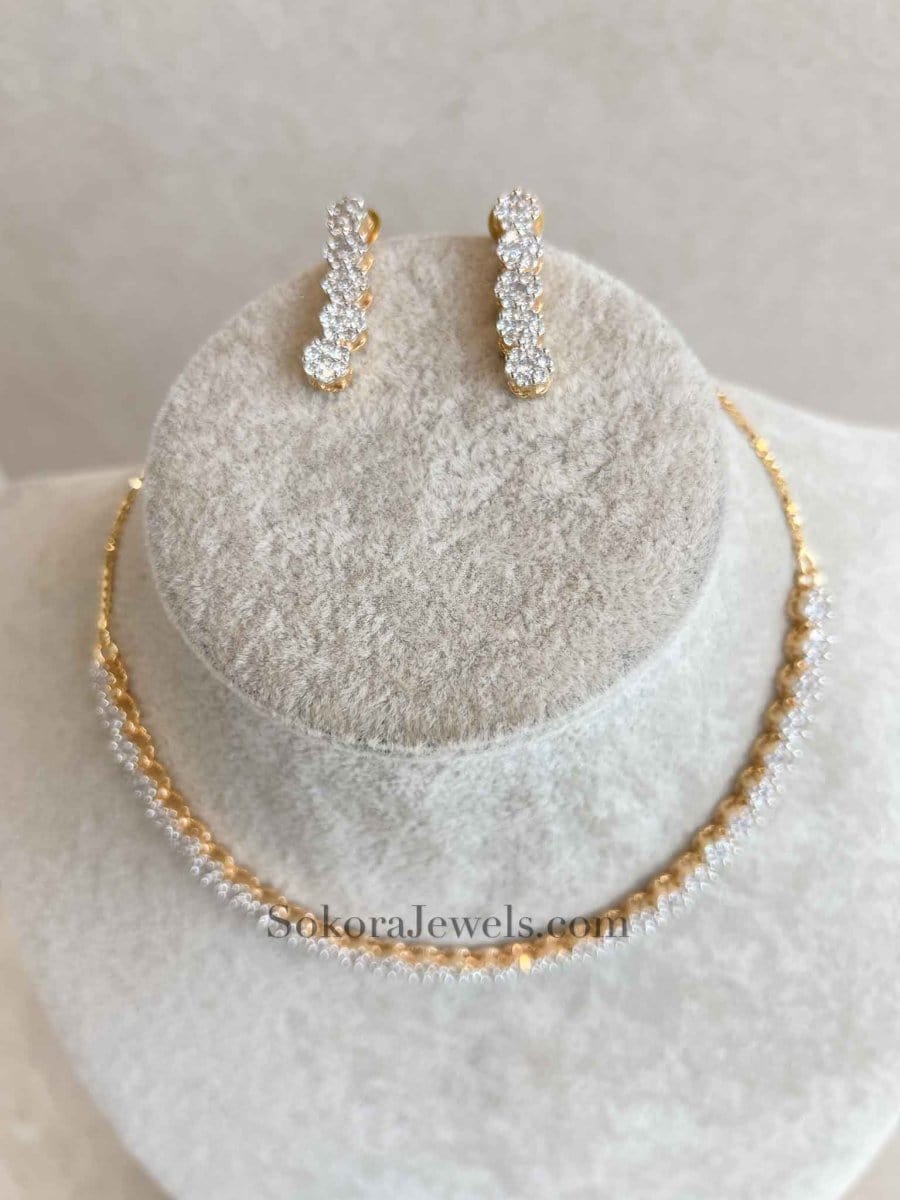 Small Floral Diamante Set - SOKORA JEWELSSmall Floral Diamante SetNECKLACE SETS