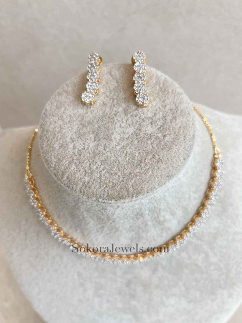 Small Floral Diamante Set - SOKORA JEWELSSmall Floral Diamante SetNECKLACE SETS