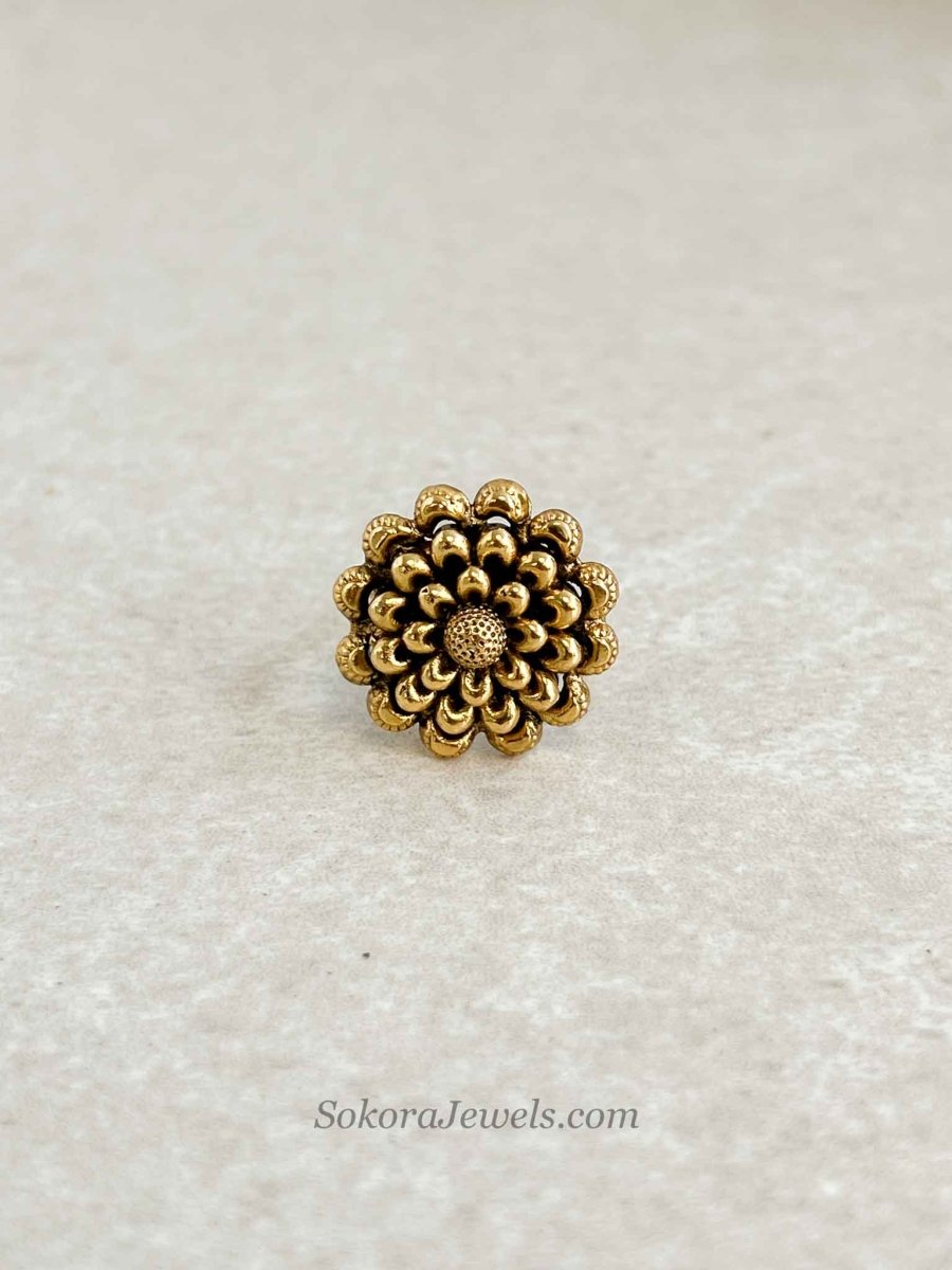 Small Floral Gold Ring - SOKORA JEWELSSmall Floral Gold RingRING