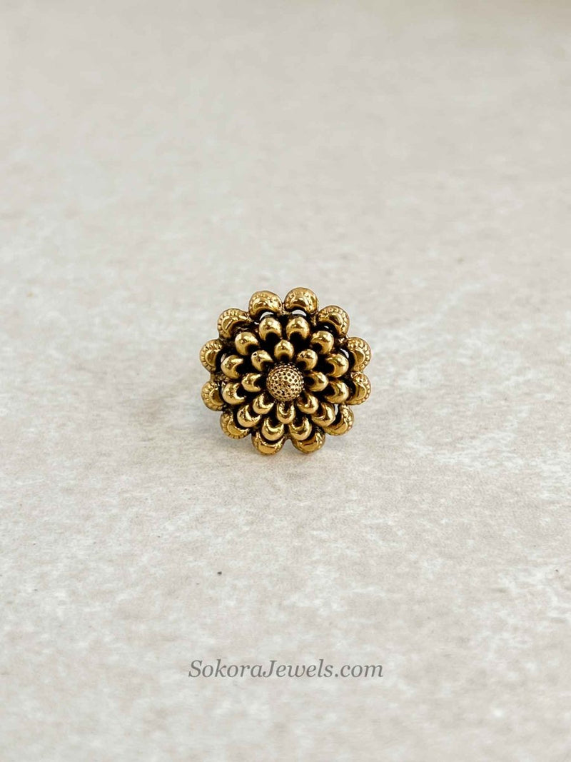 Small Floral Gold Ring - SOKORA JEWELSSmall Floral Gold RingRING