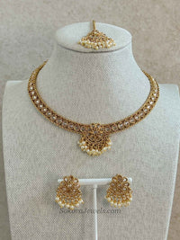 Small Gold Hasli set with Pearl Beads - SOKORA JEWELSSmall Gold Hasli set with Pearl BeadsNECKLACE SETS