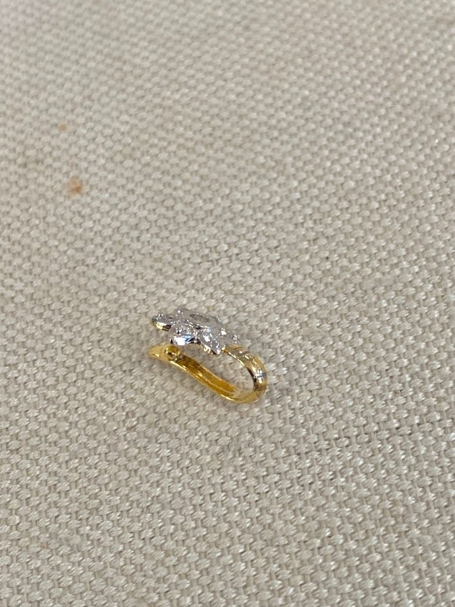 Small Gold & Silver Nose ring - Slide type - SOKORA JEWELSSmall Gold & Silver Nose ring - Slide type