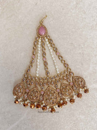 Small imperfections: Lucie Bridal Necklace Set - Pink/Brown - SOKORA JEWELSSmall imperfections: Lucie Bridal Necklace Set - Pink/Brown