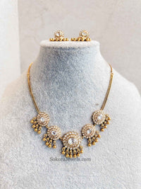 Small Kundan chain set - SOKORA JEWELSSmall Kundan chain set