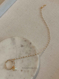 Small Kundan & Diamante Nose Ring - Slide Type - SOKORA JEWELSSmall Kundan & Diamante Nose Ring - Slide Type