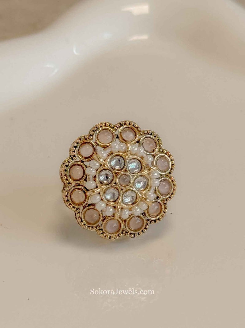 Small Kundan Mandala Ring - SOKORA JEWELSSmall Kundan Mandala RingRING