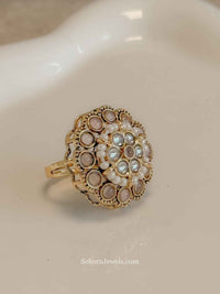 Small Kundan Mandala Ring - SOKORA JEWELSSmall Kundan Mandala RingRING