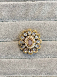 Small Kundan Oval Rings - SOKORA JEWELSSmall Kundan Oval RingsRING