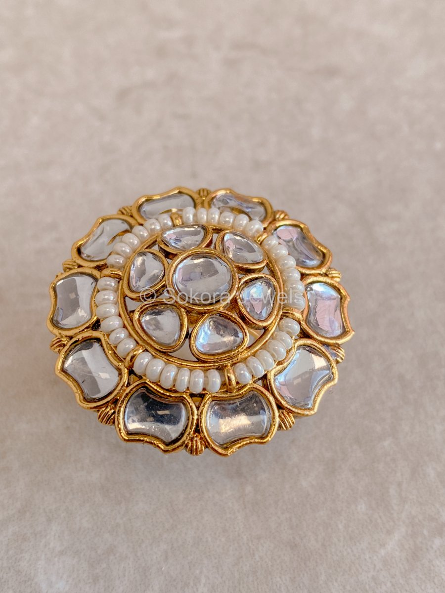 Small Kundan ring - SOKORA JEWELSSmall Kundan ringRING