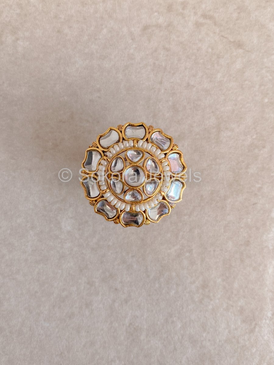 Small Kundan ring - SOKORA JEWELSSmall Kundan ringRING