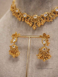 Small Kundan Vine Necklace set - SOKORA JEWELSSmall Kundan Vine Necklace set