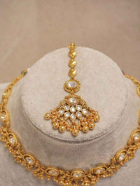 Small Kundan Vine Necklace set - SOKORA JEWELSSmall Kundan Vine Necklace set