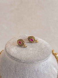 Small Lakshi Pendant Necklace set - SOKORA JEWELSSmall Lakshi Pendant Necklace set