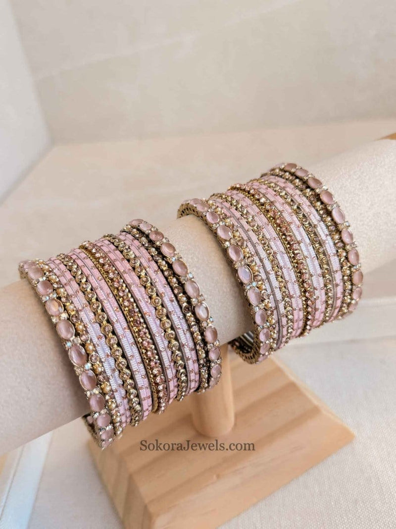 Small Light Pink Bangle set - SOKORA JEWELSSmall Light Pink Bangle setBANGLES