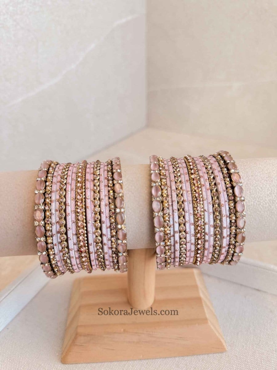 Small Light Pink Bangle set - SOKORA JEWELSSmall Light Pink Bangle setBANGLES