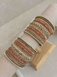 Small Luxury Pearly Bangle Set - 4 Colour Options - SOKORA JEWELSSmall Luxury Pearly Bangle Set - 4 Colour OptionsBANGLES