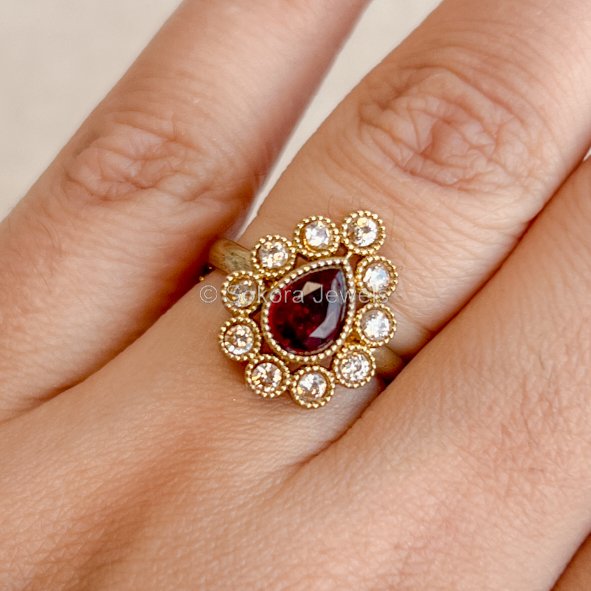 Small Maroon Ring - SOKORA JEWELSSmall Maroon RingRING