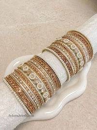 Small Meenaz Golden Bangle set - SOKORA JEWELSSmall Meenaz Golden Bangle setBANGLES
