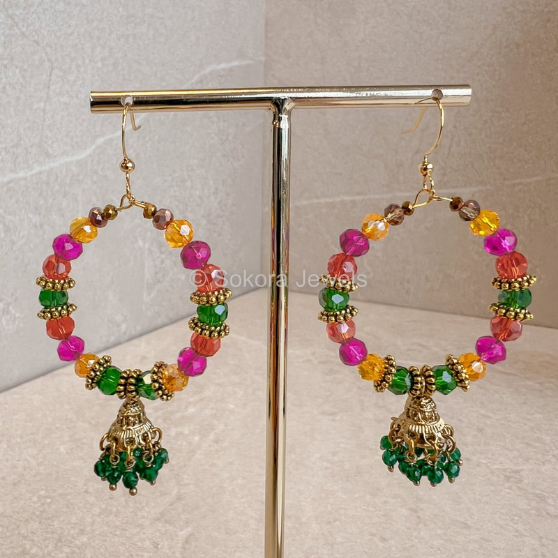 Small Mendhi Hoops - SOKORA JEWELSSmall Mendhi Hoops