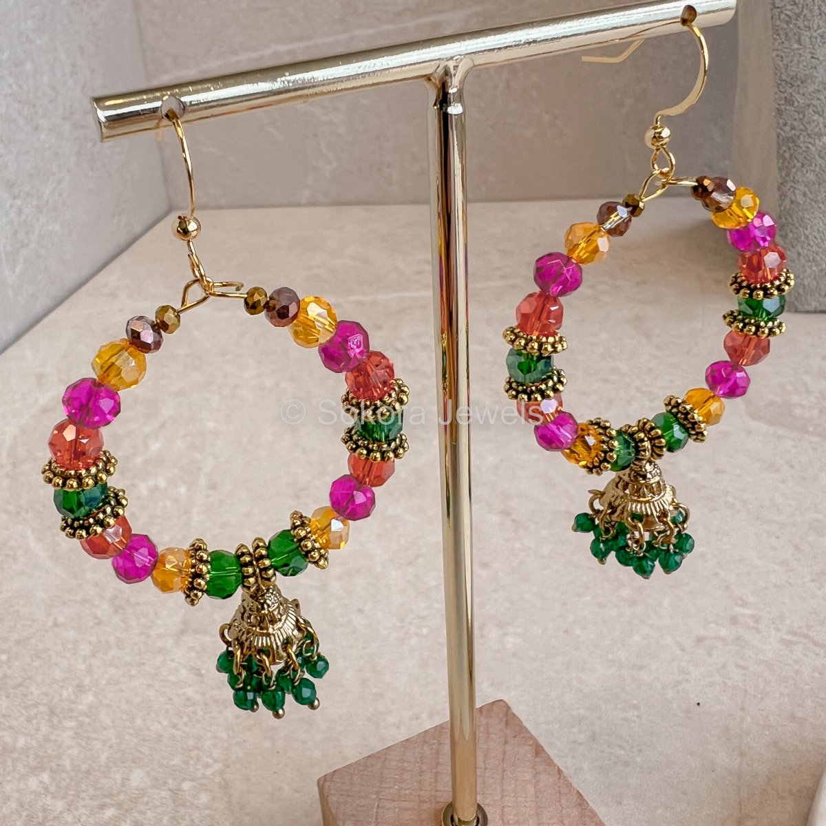 Small Mendhi Hoops - SOKORA JEWELSSmall Mendhi Hoops