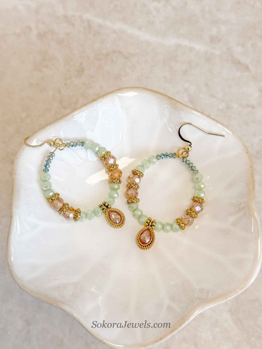 Small Mint Hoops - SOKORA JEWELSSmall Mint Hoops