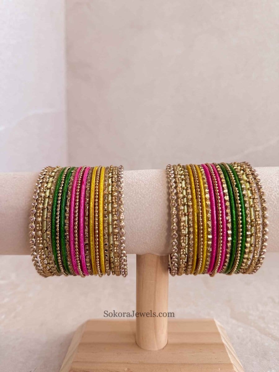 Small Multicolour Bangle Set - SOKORA JEWELSSmall Multicolour Bangle SetBANGLES