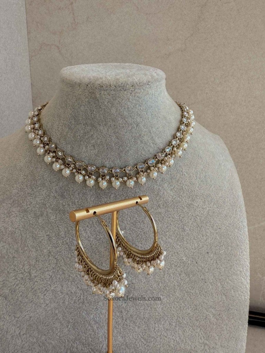 Small Necklace & Hoop set - SOKORA JEWELSSmall Necklace & Hoop setNECKLACE SETS