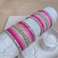 Small Ombre Set - Silver/Pinks - SOKORA JEWELSSmall Ombre Set - Silver/PinksBANGLES