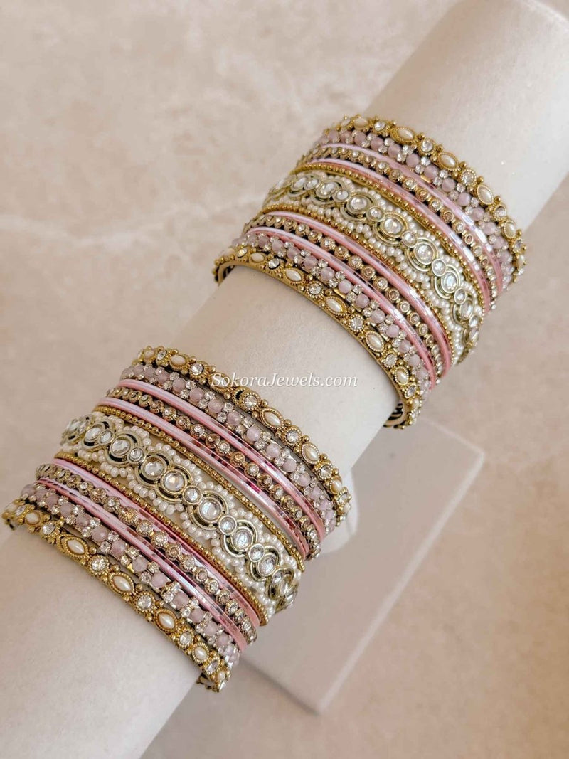 Small Pink Bangle set - SOKORA JEWELSSmall Pink Bangle setBANGLES