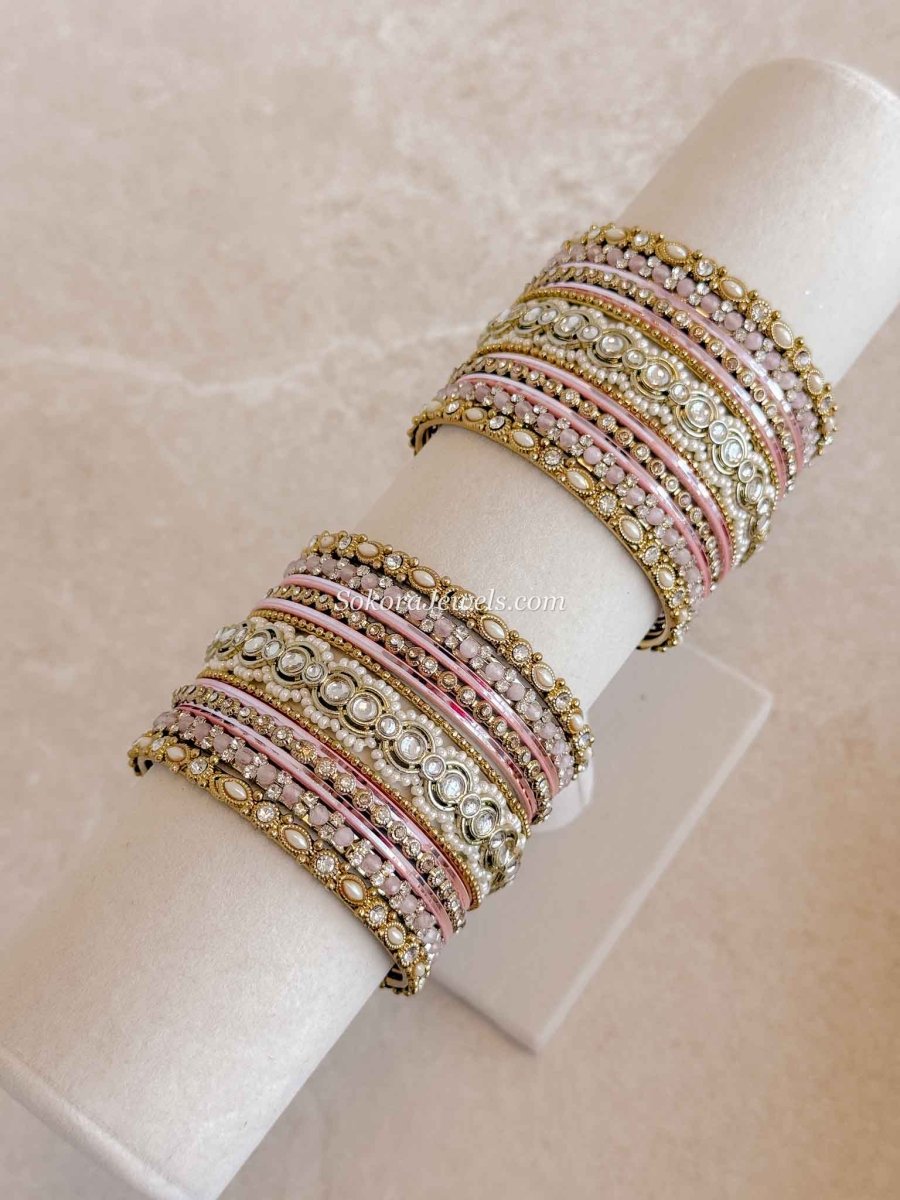 Small Pink Bangle set - SOKORA JEWELSSmall Pink Bangle setBANGLES