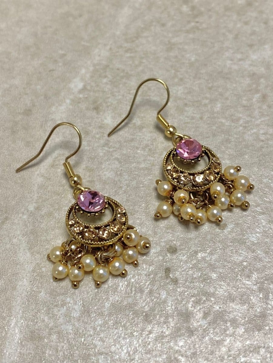 Small Pink Drop Earrings - SOKORA JEWELSSmall Pink Drop Earrings