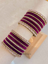 Small Purple Velvet Bangle set - SOKORA JEWELSSmall Purple Velvet Bangle setBANGLES