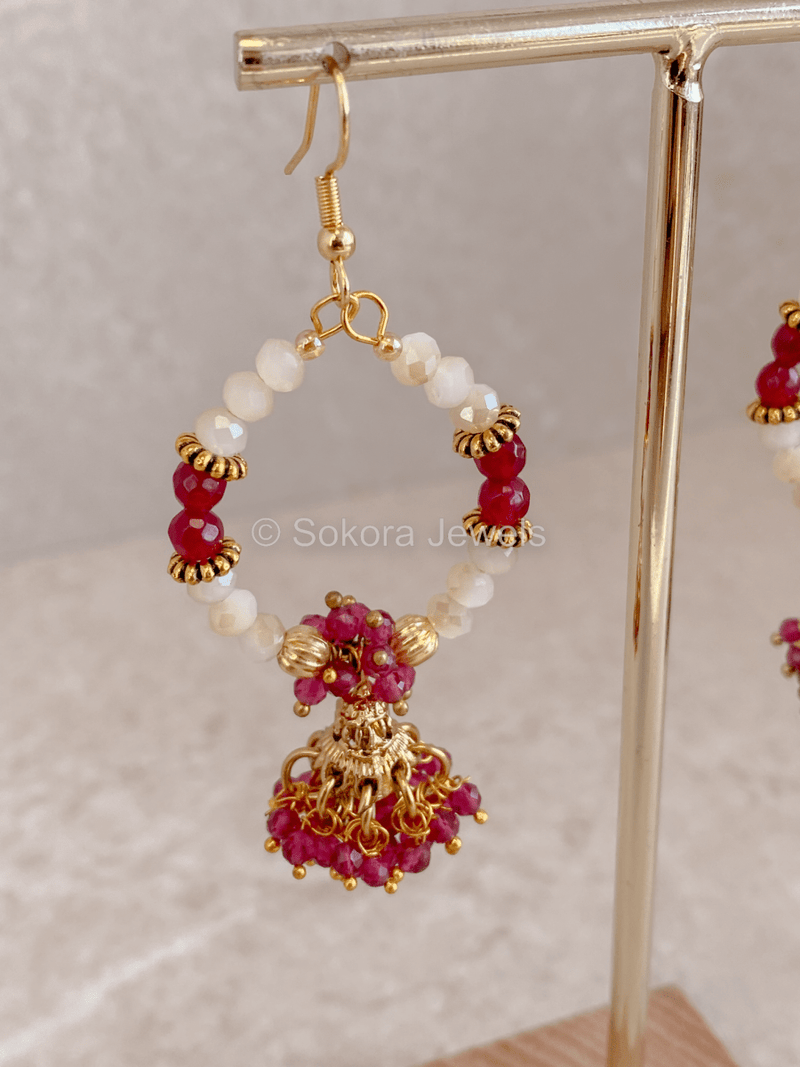 Small Ruby Hoops - SOKORA JEWELSSmall Ruby Hoops