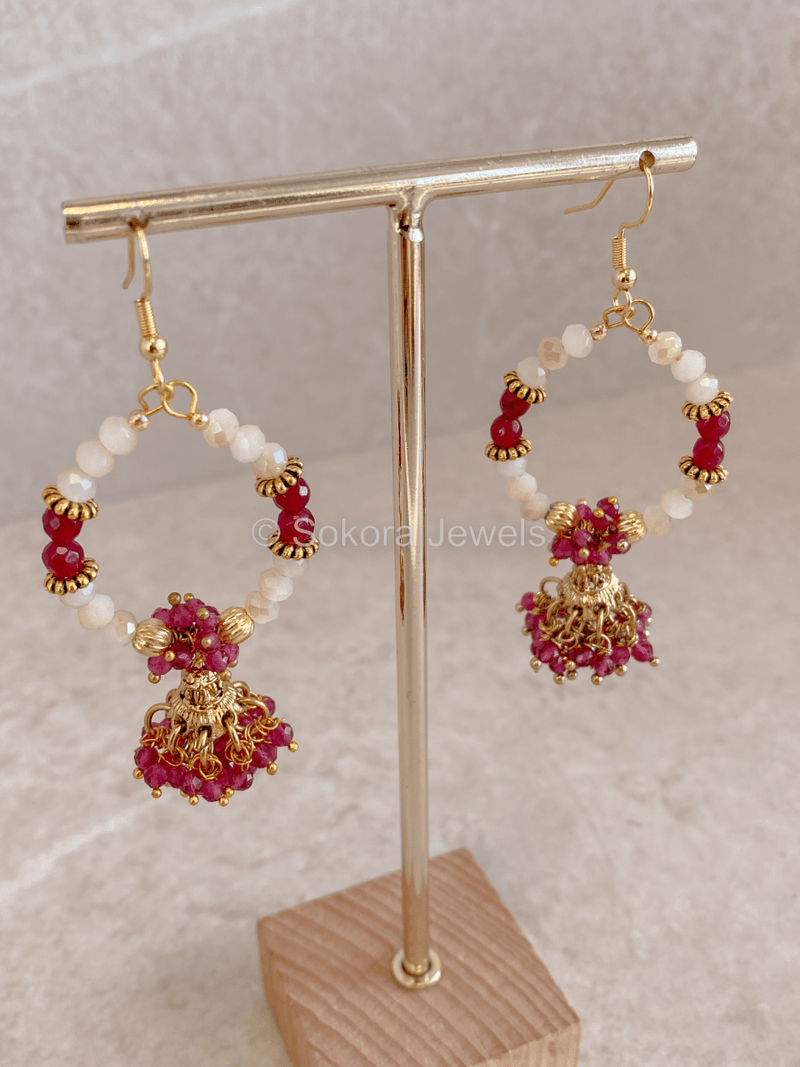 Small Ruby Hoops - SOKORA JEWELSSmall Ruby Hoops