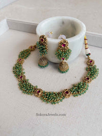 Small Scalloped Kundan set - SOKORA JEWELSSmall Scalloped Kundan set