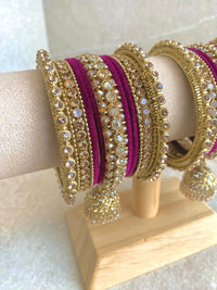 Small Shimmer Crystal Bangle Set - 9 Colour Options - SOKORA JEWELSSmall Shimmer Crystal Bangle Set - 9 Colour OptionsBANGLES