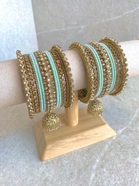 Small Shimmer Crystal Bangle Set - 9 Colour Options - SOKORA JEWELSSmall Shimmer Crystal Bangle Set - 9 Colour OptionsBANGLES