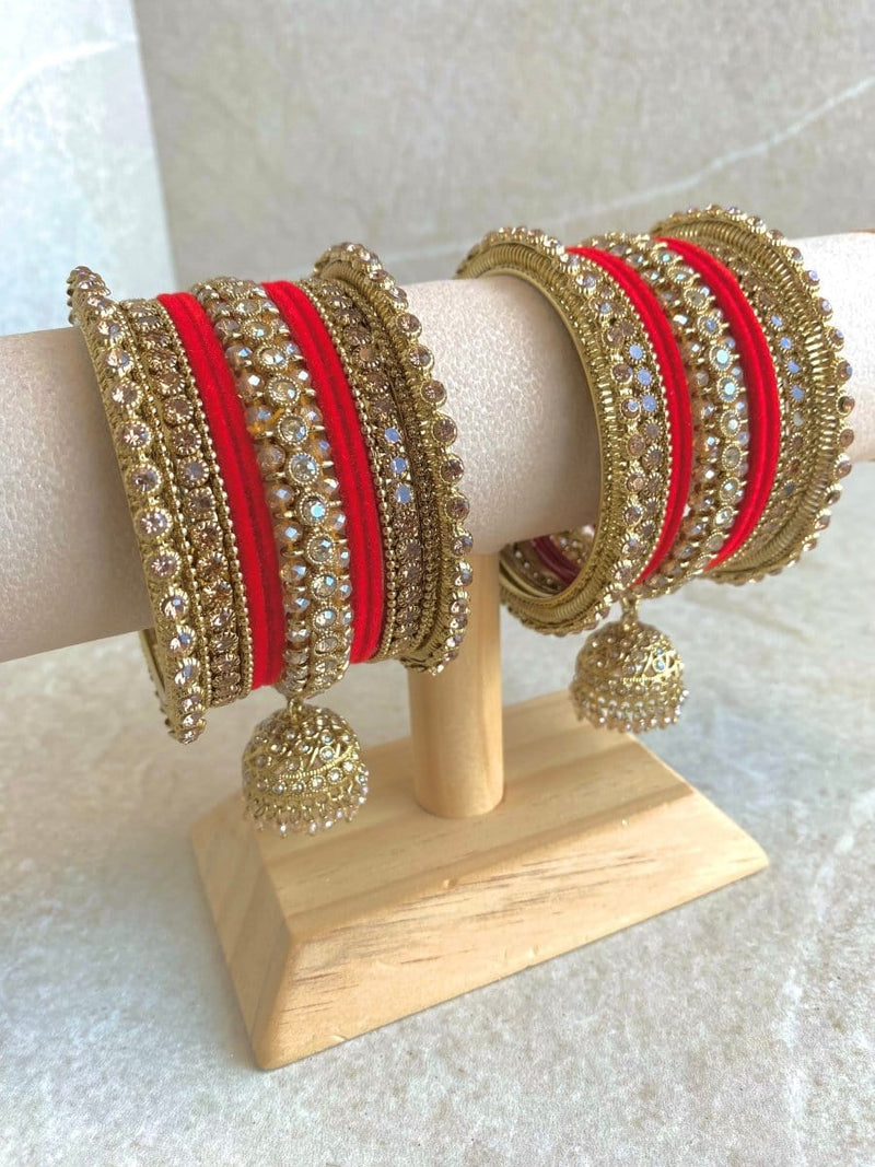 Small Shimmer Crystal Bangle Set - 9 Colour Options - SOKORA JEWELSSmall Shimmer Crystal Bangle Set - 9 Colour OptionsBANGLES