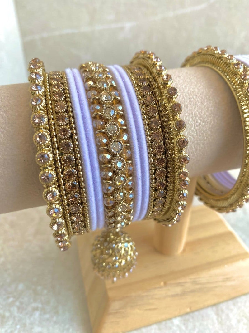 Small Shimmer Crystal Bangle Set - 9 Colour Options - SOKORA JEWELSSmall Shimmer Crystal Bangle Set - 9 Colour OptionsBANGLES