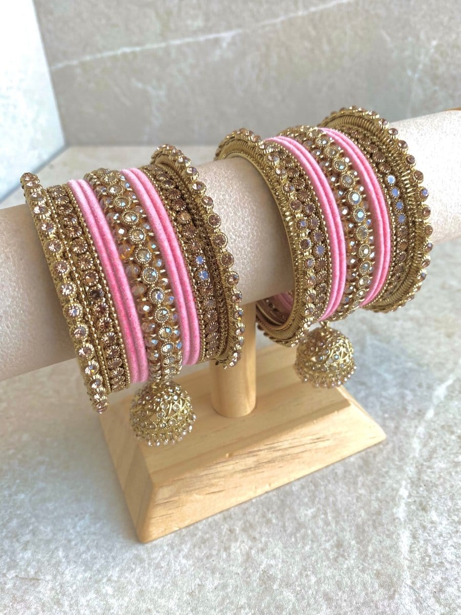 Small Shimmer Crystal Bangle Set - 9 Colour Options - SOKORA JEWELSSmall Shimmer Crystal Bangle Set - 9 Colour OptionsBANGLES