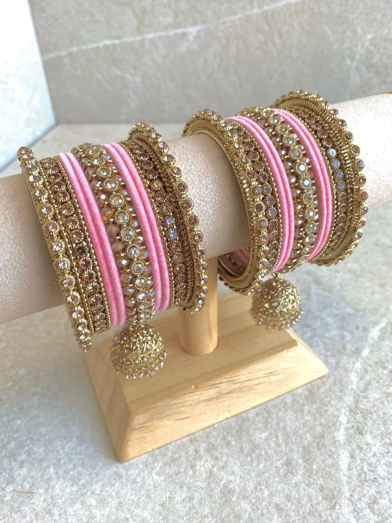 Small Shimmer Crystal Bangle Set - 9 Colour Options - SOKORA JEWELSSmall Shimmer Crystal Bangle Set - 9 Colour OptionsBANGLES