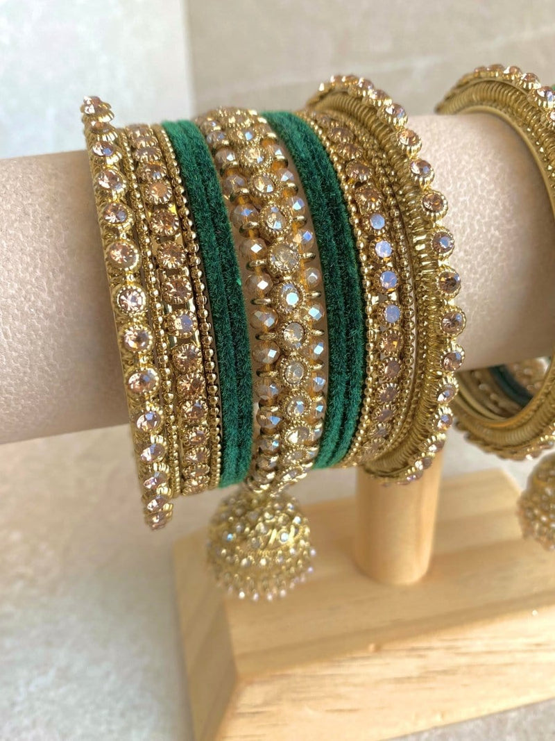 Small Shimmer Crystal Bangle Set - 9 Colour Options - SOKORA JEWELSSmall Shimmer Crystal Bangle Set - 9 Colour OptionsBANGLES