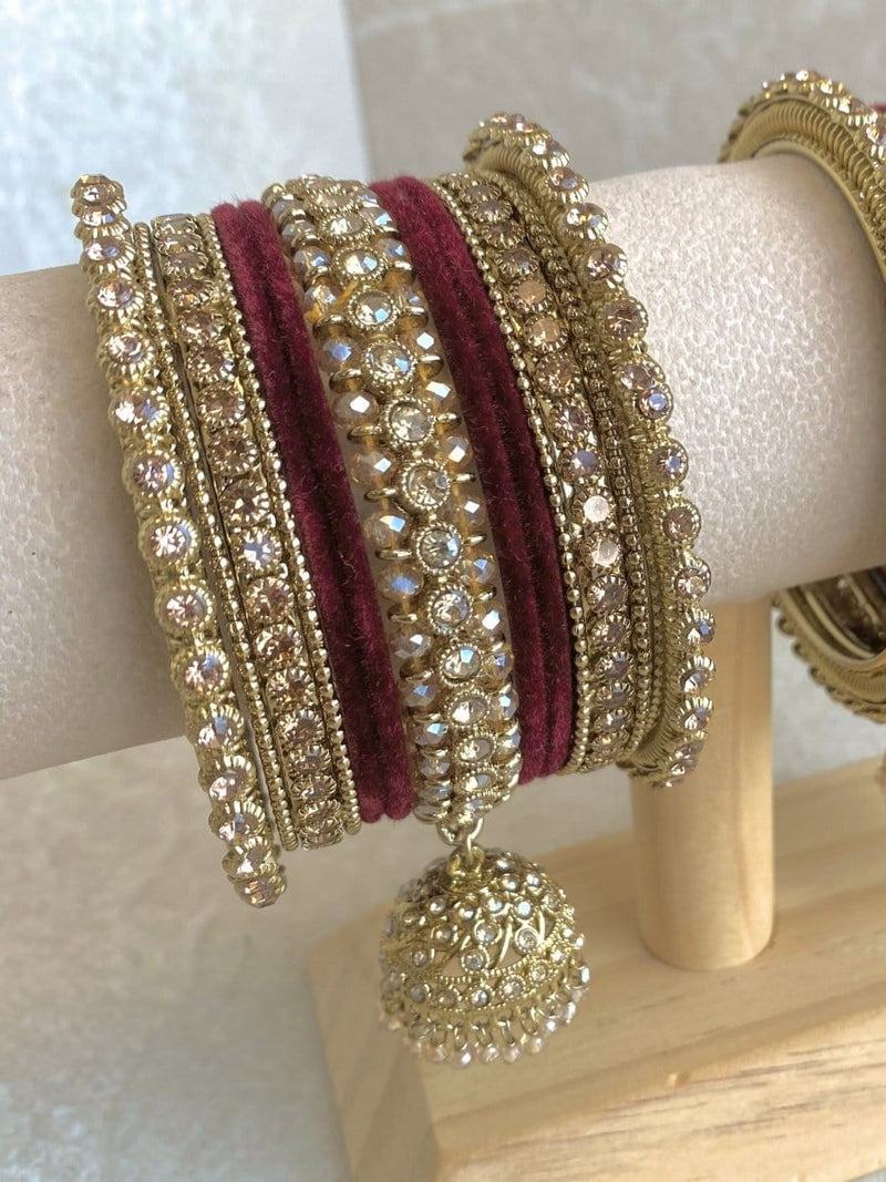 Small Shimmer Crystal Bangle Set - 9 Colour Options - SOKORA JEWELSSmall Shimmer Crystal Bangle Set - 9 Colour OptionsBANGLES