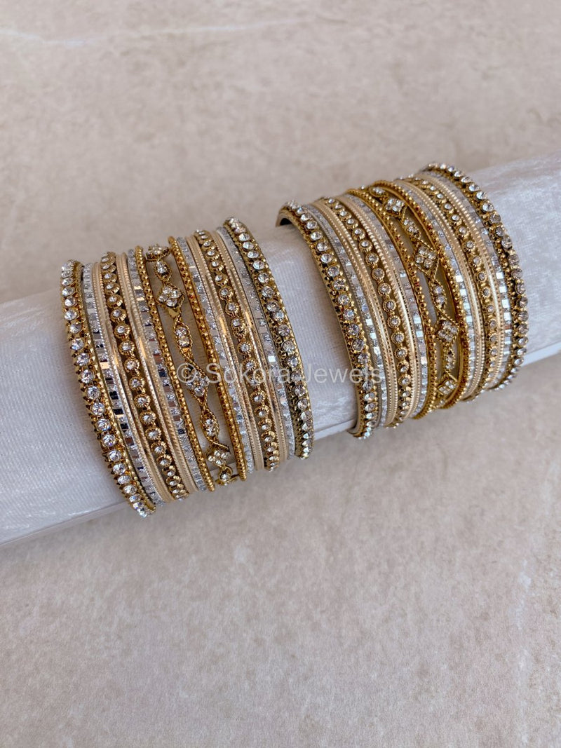 Small Shimmery Bangle Set - SOKORA JEWELSSmall Shimmery Bangle SetBANGLES